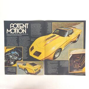 Vintage Chevrolet Corvette Stingray Print Ad Performance Magazine Wall Display